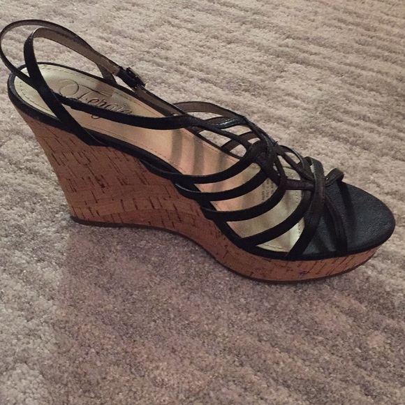 Fergie | Shoes | Kappa Black Leather Fergie Wedge | Poshmark